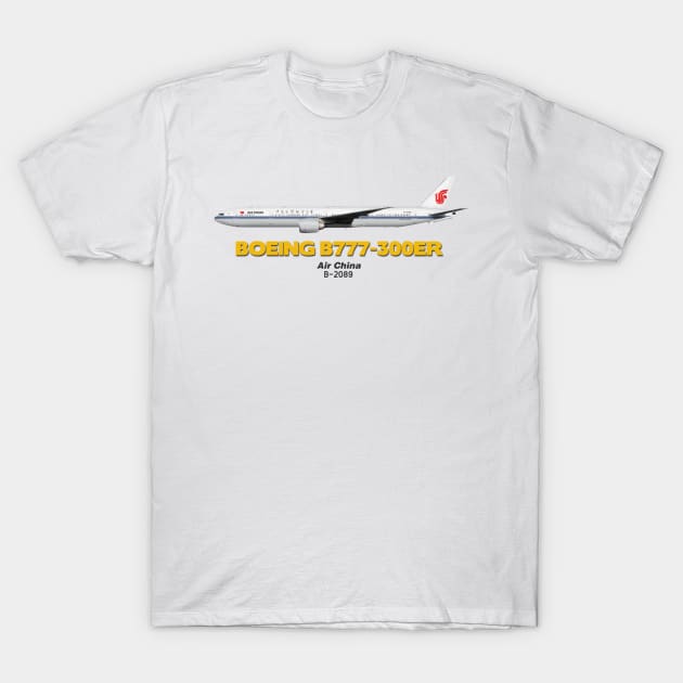 Boeing B777-300ER - Air China T-Shirt by TheArtofFlying